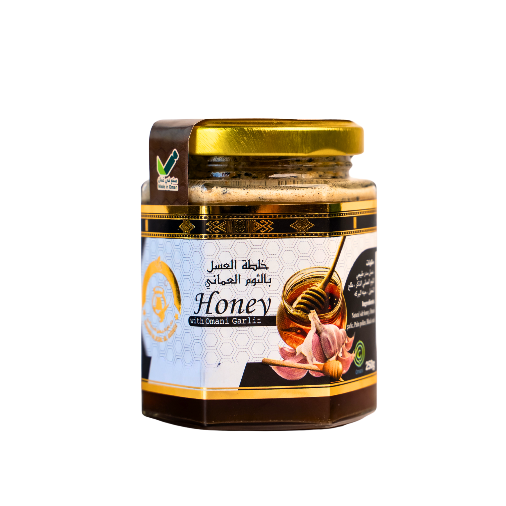 <span class="pname-ar notranslate" lang="ar">خلطة العسل بالثوم العُماني</span> <span class="pname-en notranslate" lang="en">Omani Honey & Garlic Blend</span>